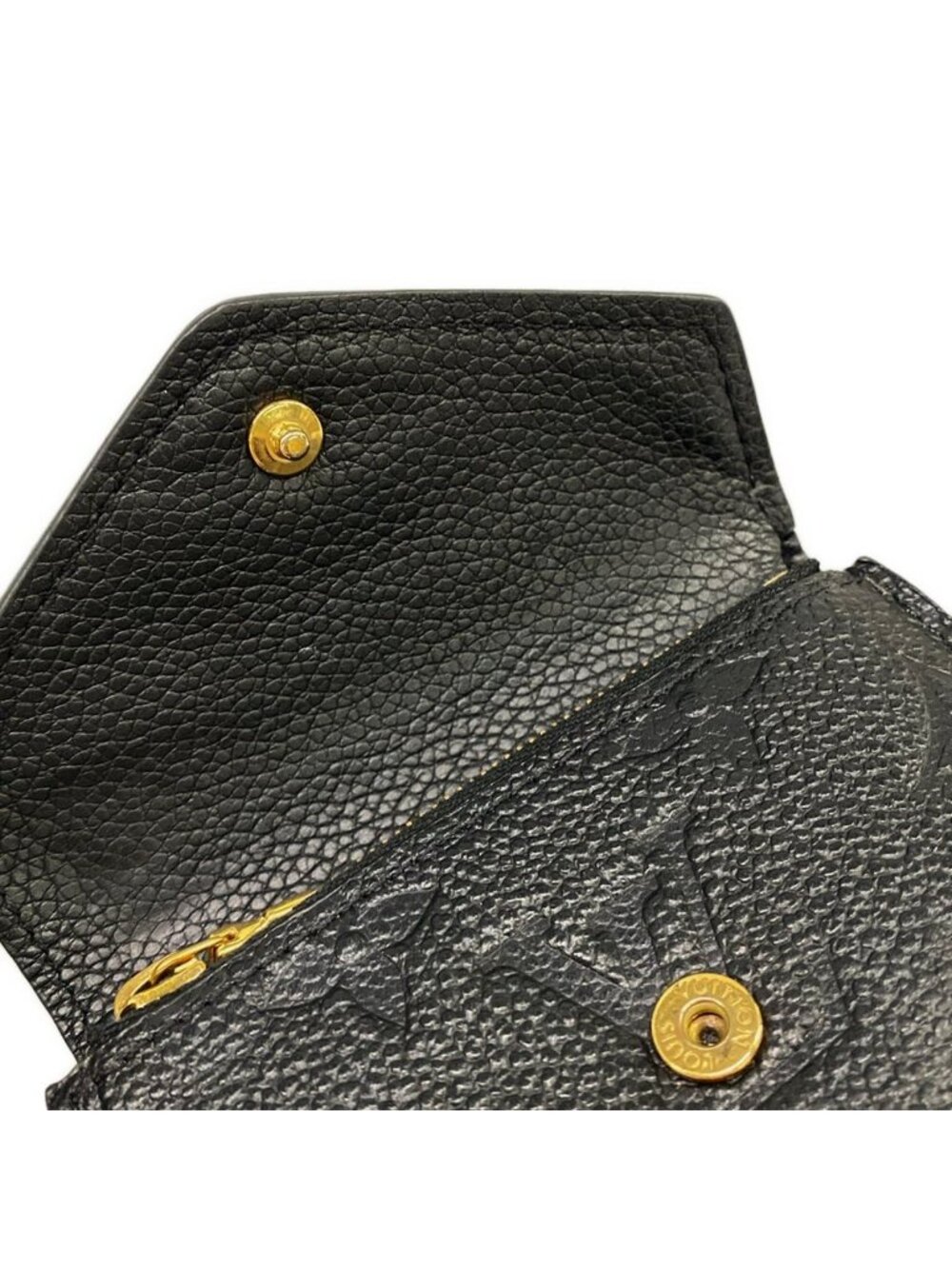 Louis Vuitton Trifold Wallet Monogram Empreinte Portefeuille Zoe Noir Leather - Picture 10 of 11